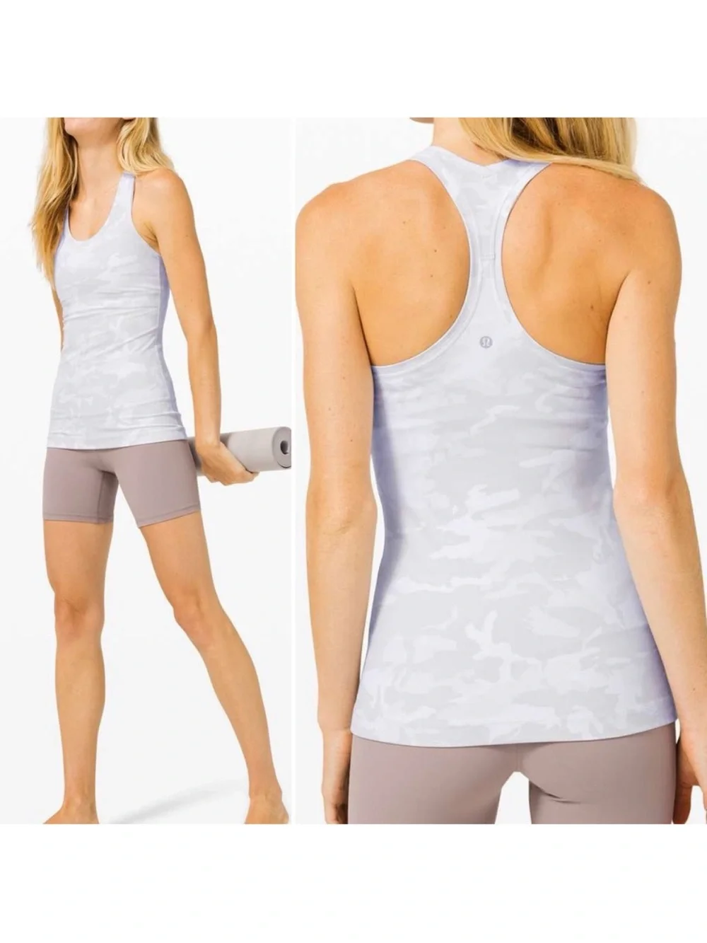 Lululemon Cool Racerback II *Nulu Tank in Incognito Camo Alpine White Multi •2/4